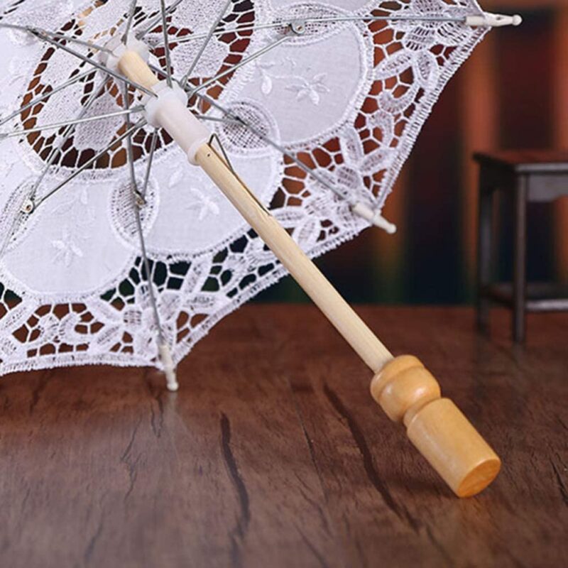 lace umbrella wedding bridal parasol dance romantic umbrella performance props 2pcs 30cm for women girl bridesmaid brid