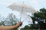 lace umbrella wedding bridal parasol dance romantic umbrella performance props 2pcs 30cm for women girl bridesmaid brid