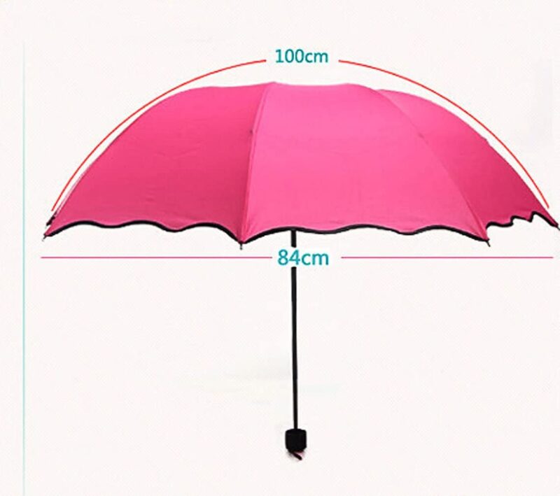 acefast inc dome parasol sun rain umbrella triple folding ruffled anti uv parasol pink