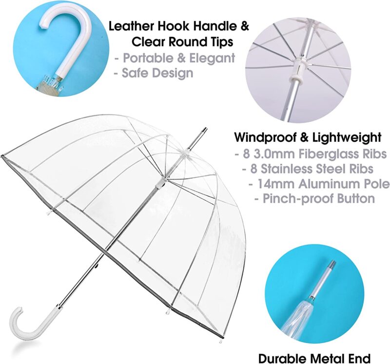 52 inch oversized clear wedding umbrella