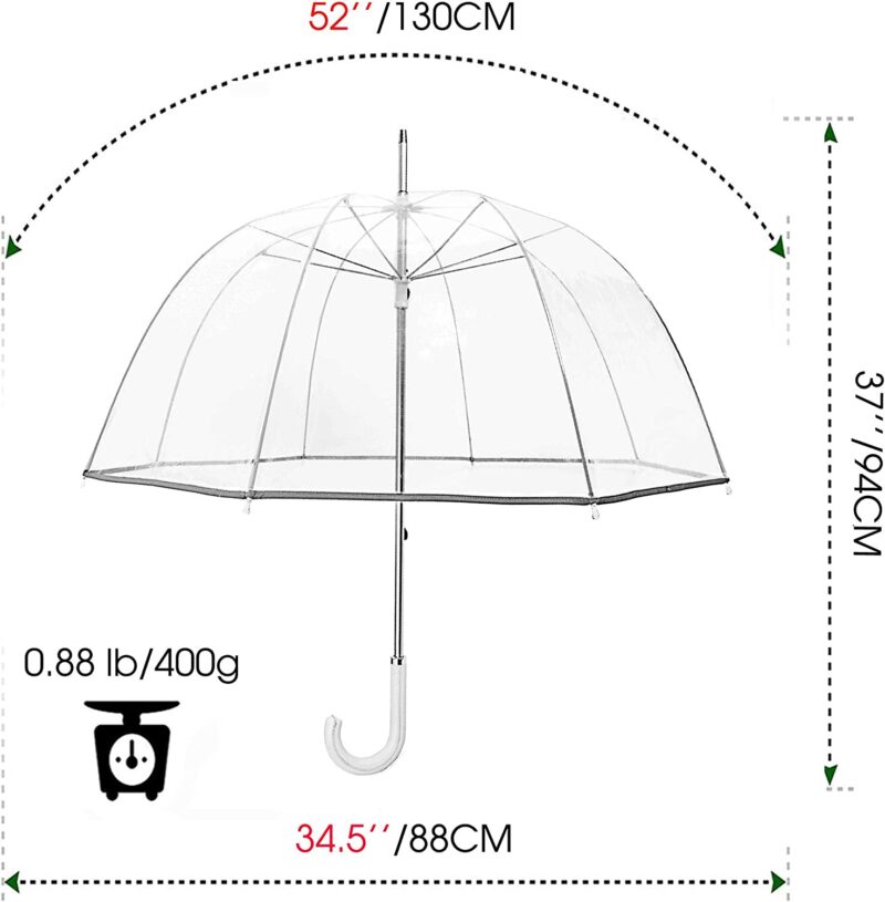 52 inch oversized clear wedding umbrella