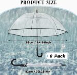 pieces automatic windproof clear bubble umbrella