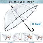 pieces automatic windproof clear bubble umbrella