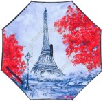 windproof double canopy reverse folding umbrella