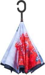 windproof double canopy reverse folding umbrella