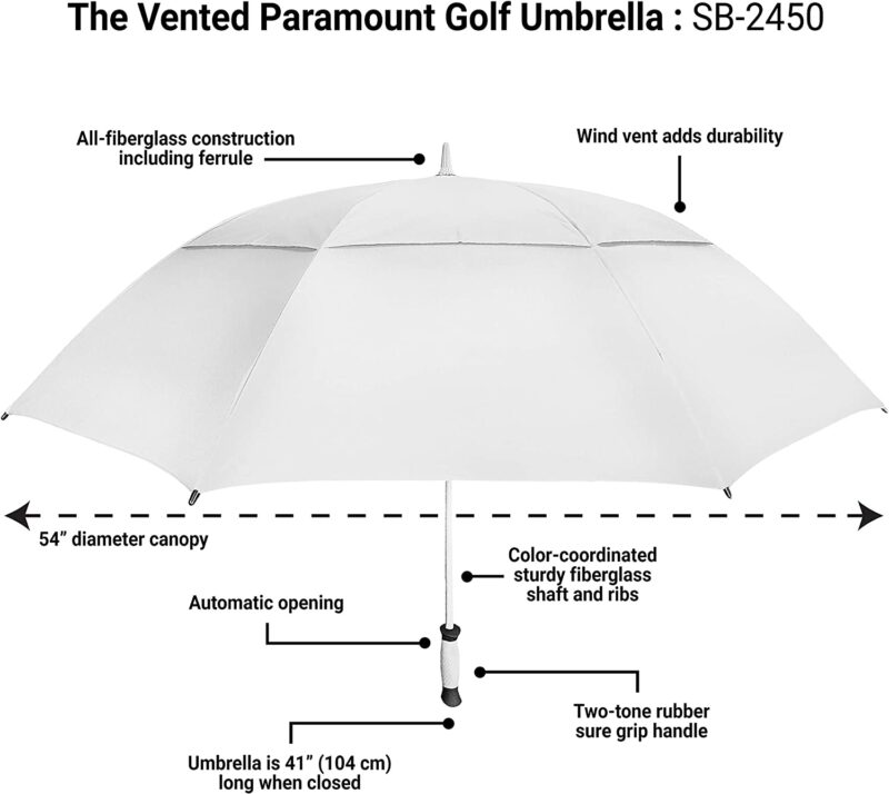 64 inch windproof oversized golf umbrella