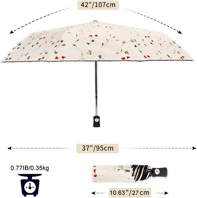 logo auto open close windproof compact folding umbrella