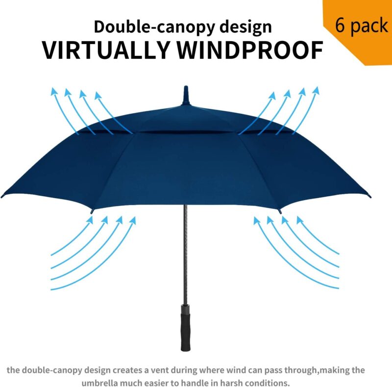 pack of 6 62 inch oversized golf umbrella