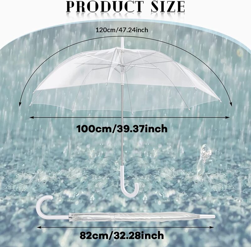 pack of 12 clear wedding umbrella