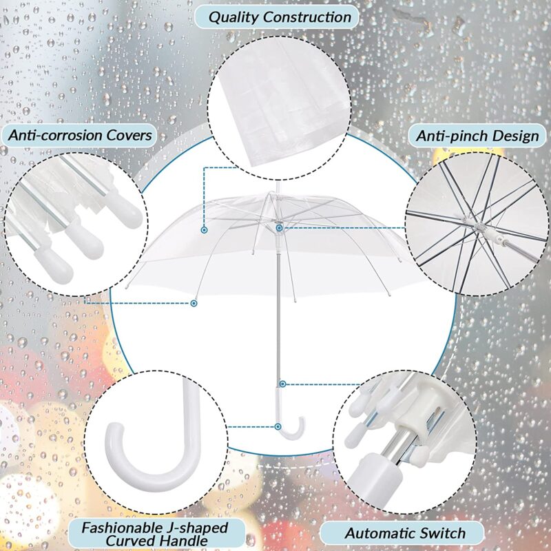 pack of 12 clear wedding umbrella