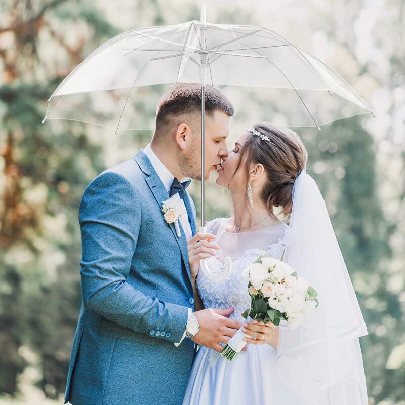 pack of 12 clear wedding umbrella
