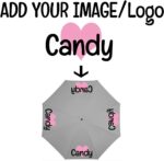 photo text compact portable folding umbrella