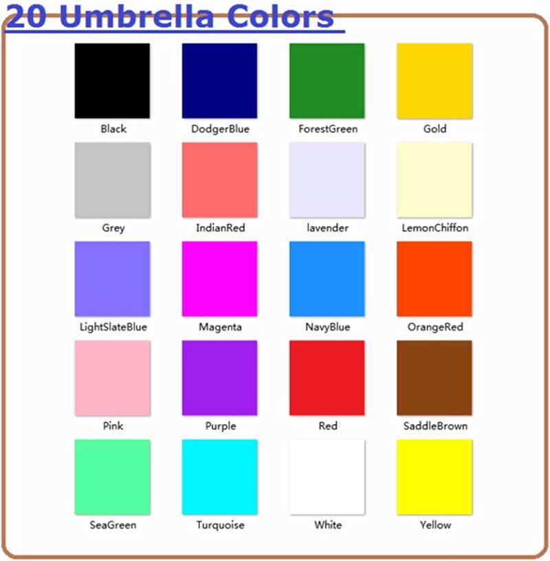 photo text compact portable folding umbrella