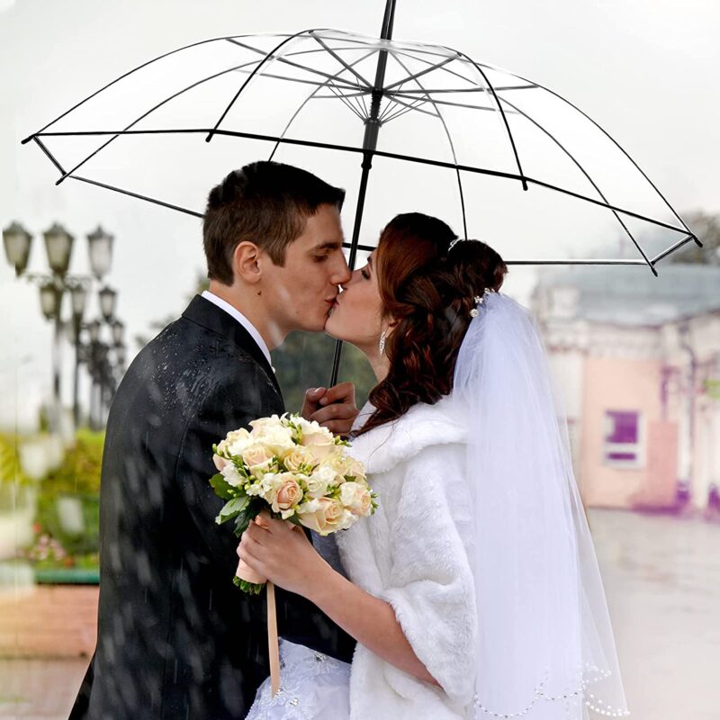 clear wedding umbrella