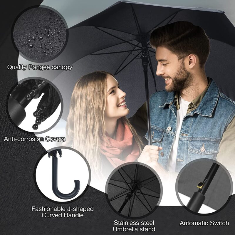pack of 20 bulk 47 inch automatic windproof oversized umbrella