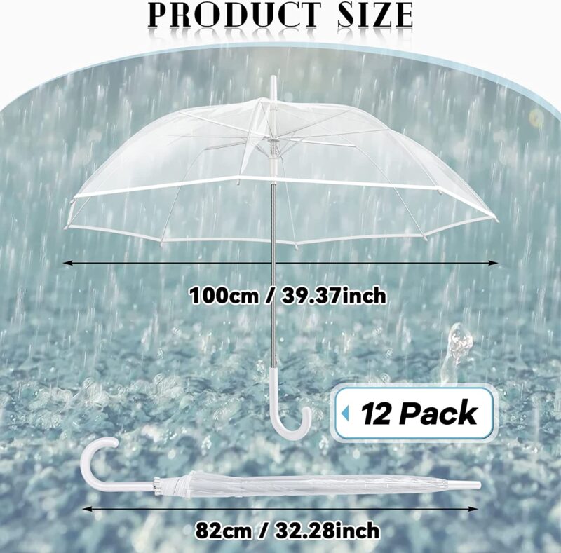 pack of 12 clear wedding umbrella