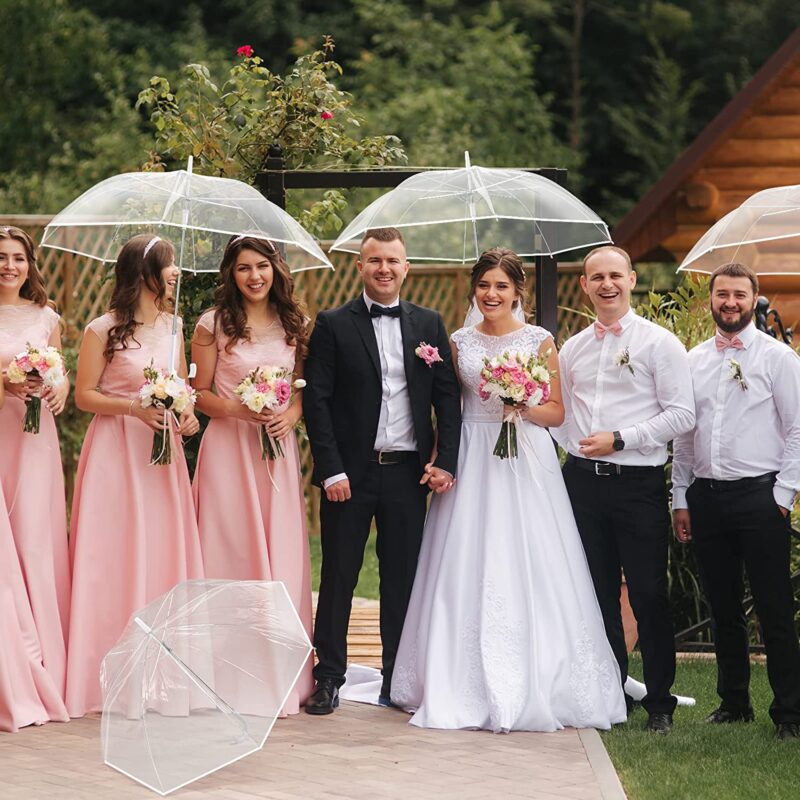 pack of 12 clear wedding umbrella
