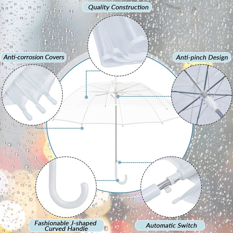 pack of 12 clear wedding umbrella