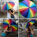 logo automatic oversized parasol