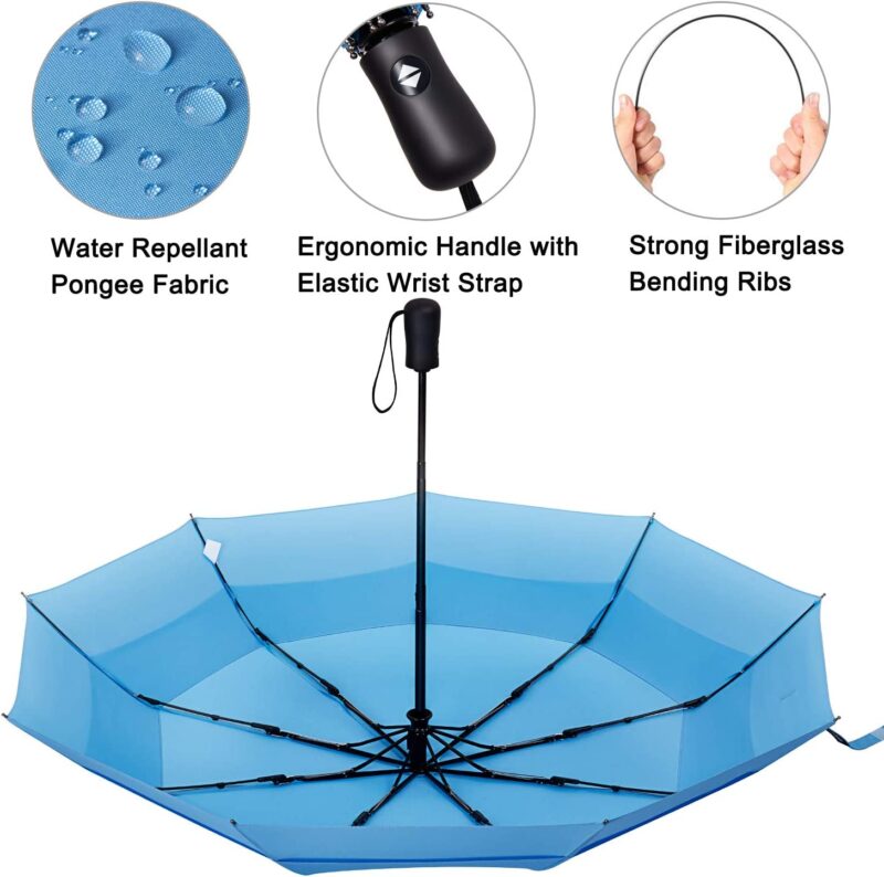 42 inch windproof compact folding umbrella