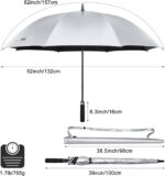 62 inch windproof uv protection oversized golf umbrella