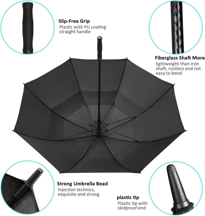 58 inch double canopy oversized golf umbrella