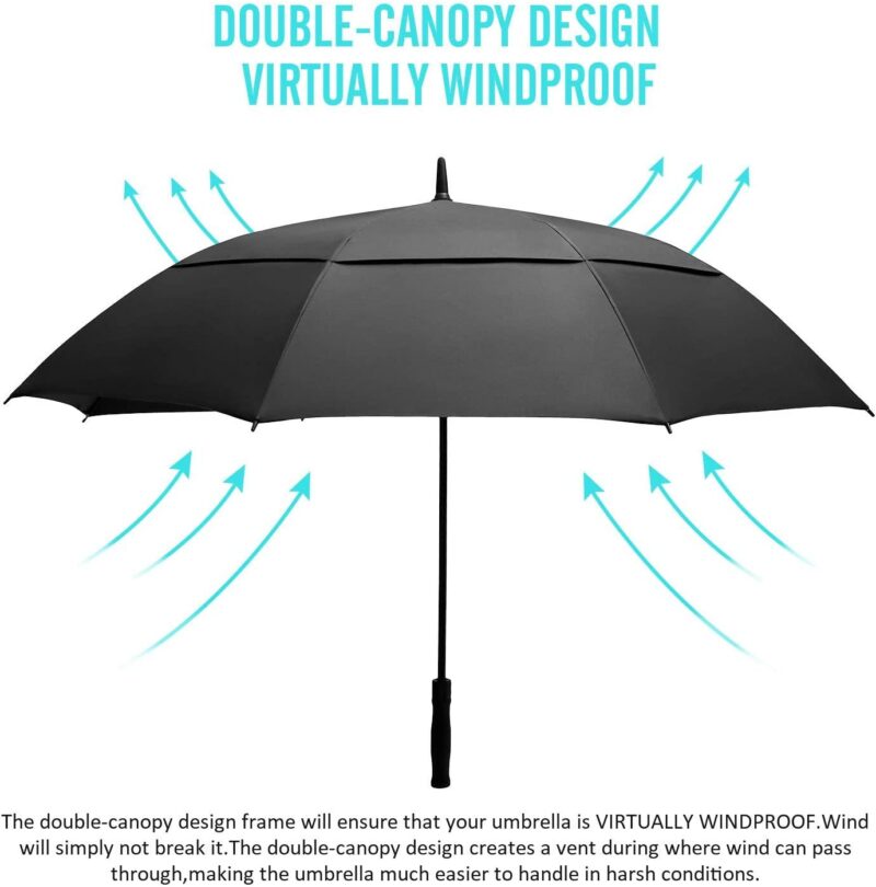 58 inch double canopy oversized golf umbrella