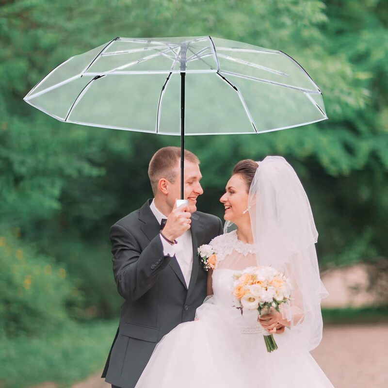 automatic clear wedding umbrella