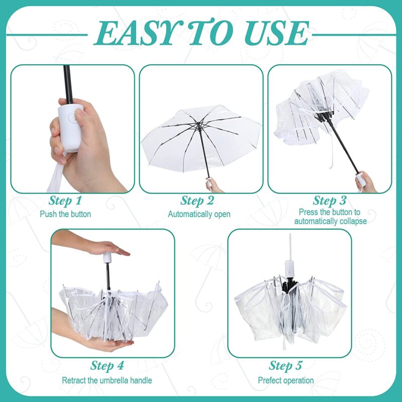 automatic clear wedding umbrella