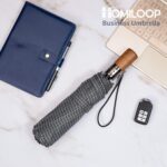 logo windproof compact folding umbrella