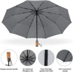logo windproof compact folding umbrella