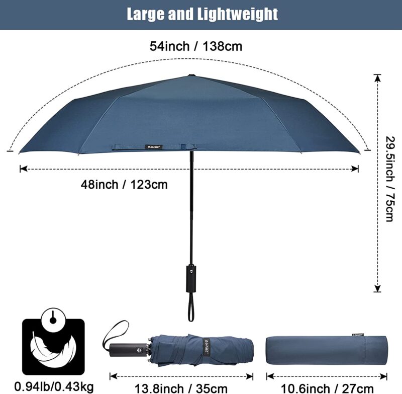 54 inch windproof compact oversized golf umbrella