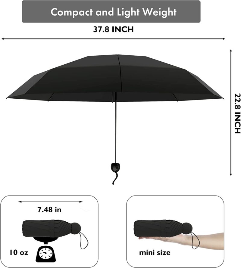 logo windproof compact portable folding umbrella