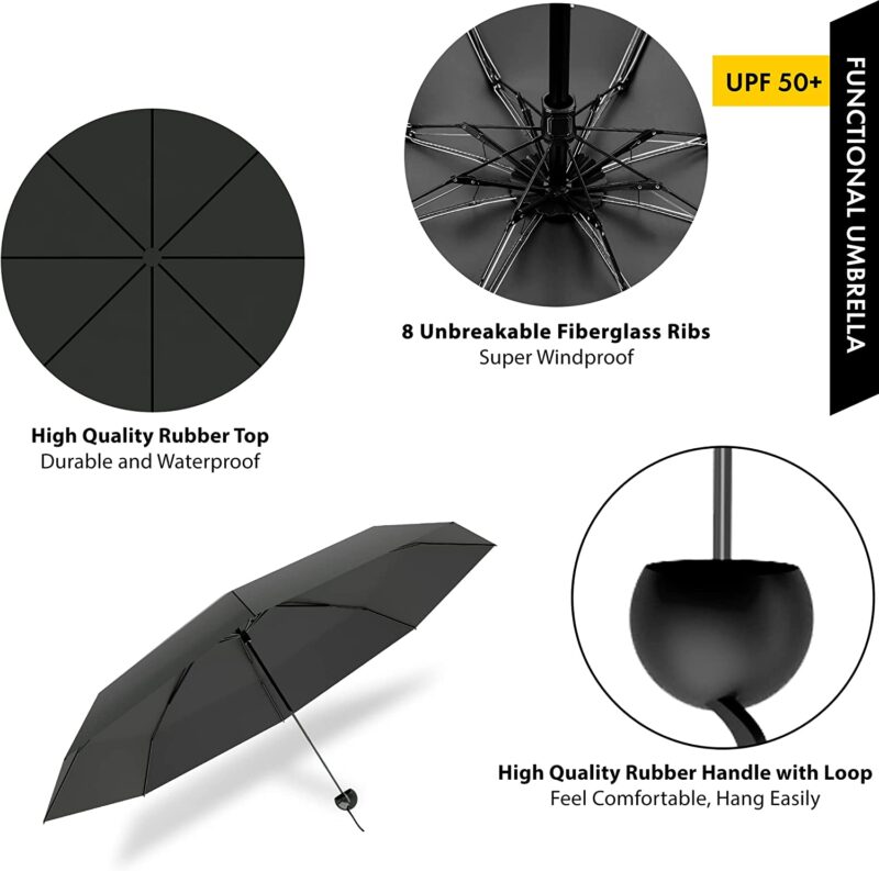 logo windproof compact portable folding umbrella