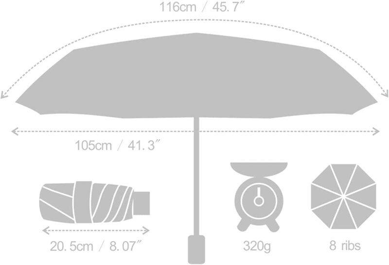 uv protection compact folding umbrella