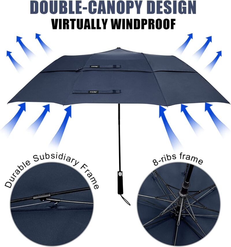 62 inch double canopy portable oversized golf umbrella