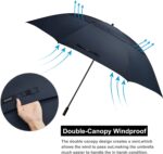 80 inch double canopy oversized golf umbrella