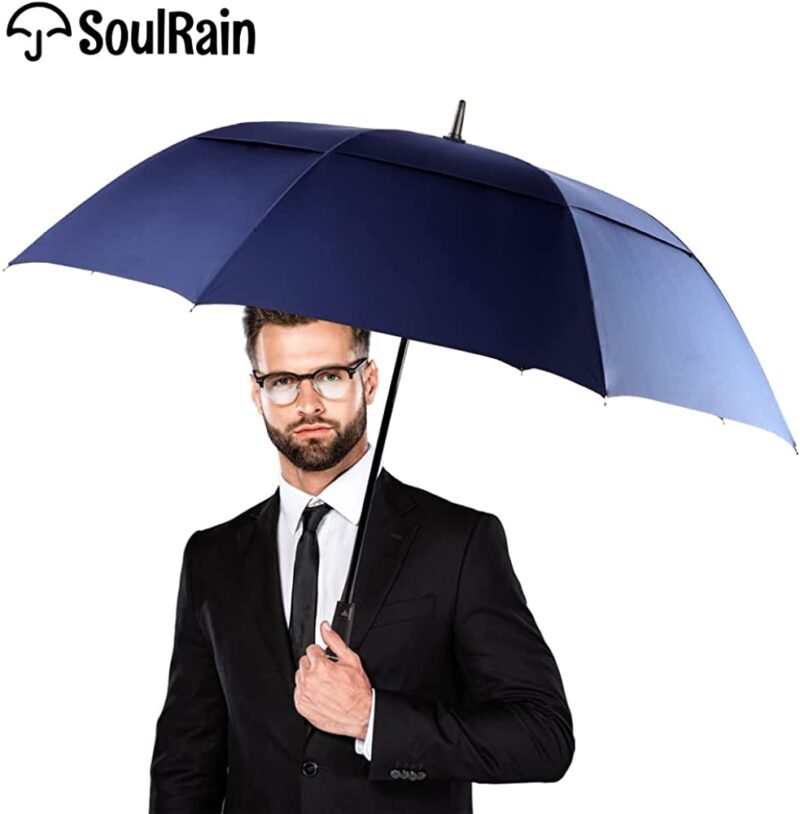 62 inch windproof double canopy umbrella