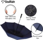 62 inch windproof double canopy umbrella