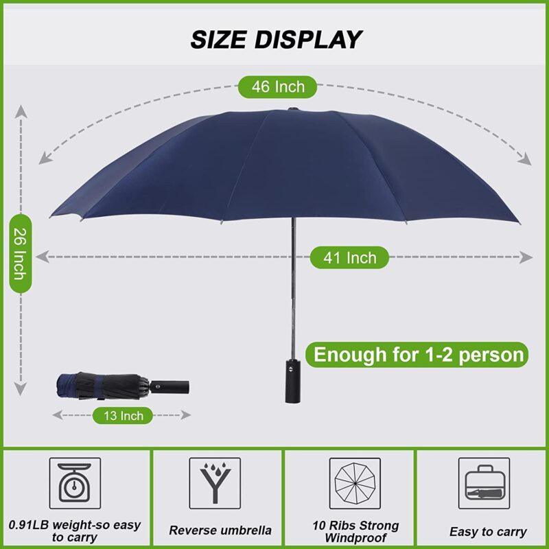 automatic windproof compact reverse folding umbrella