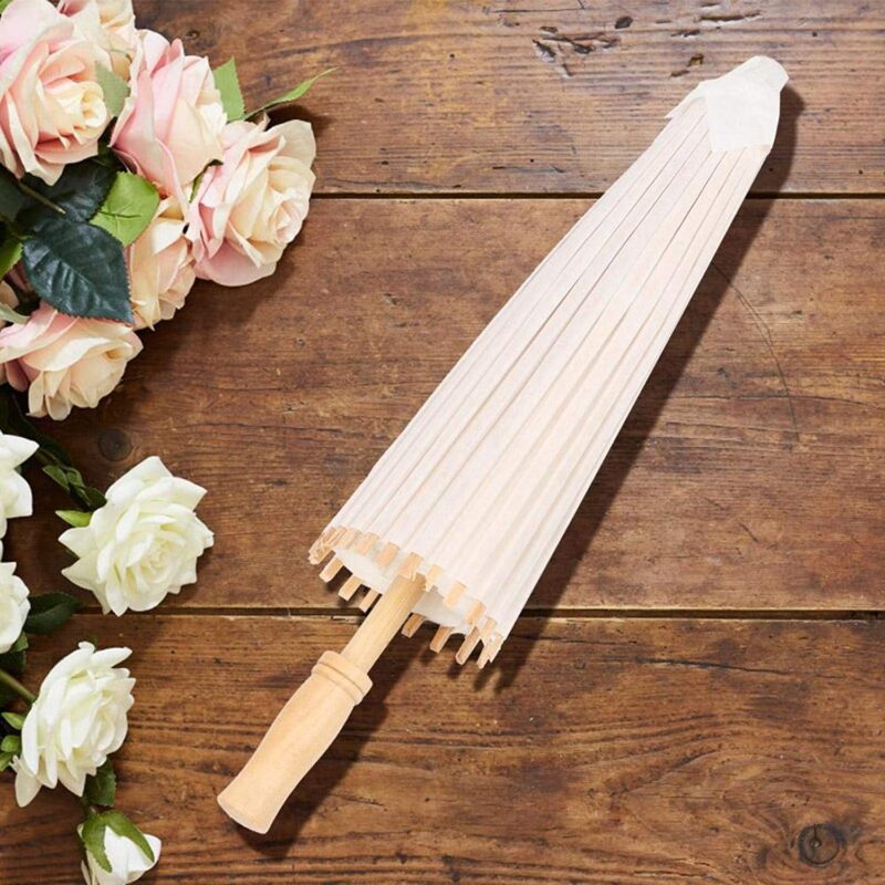 diy white classic parasol