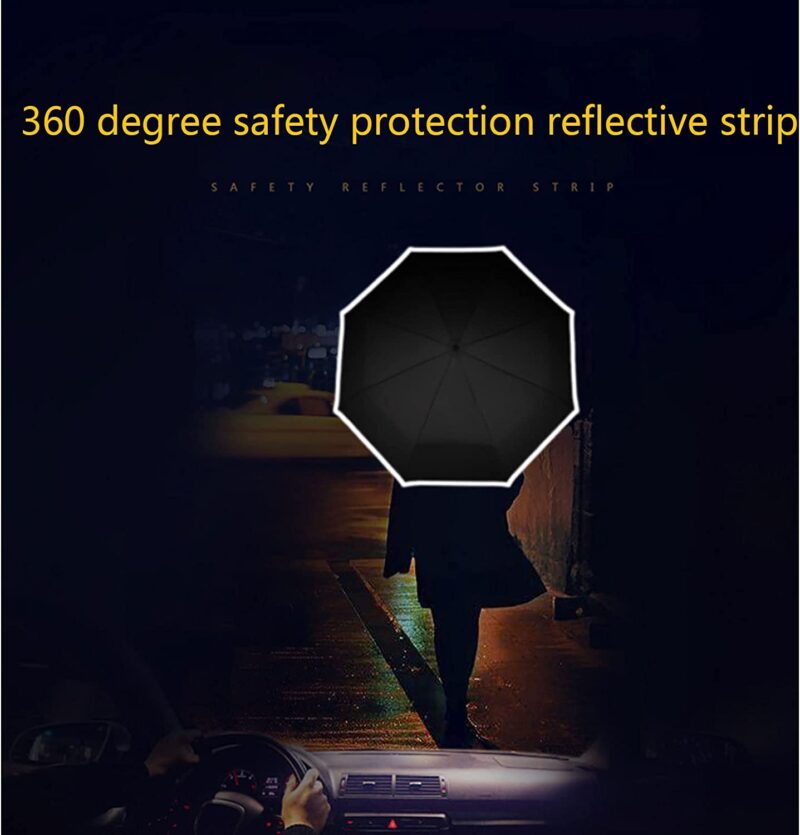 ribs automatic windproof compact folding umbrella