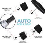 ribs automatic windproof compact folding umbrella