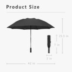 automatic windproof double canopy reverse umbrella