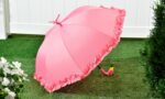gift craft pink flamingo full size standing parasol umbrella for rain of shine