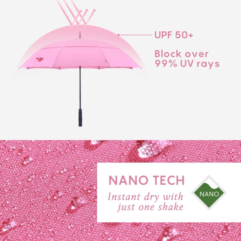 windproof uv protection double canopy golf umbrella