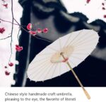 rainproof paper umbrella handmade chinese oiled paper umbrella parasol great for wedding bridesmaids pure white 2