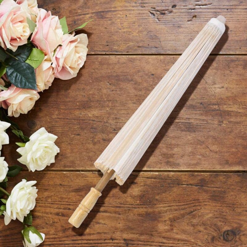 rainproof paper umbrella handmade chinese oiled paper umbrella parasol great for wedding bridesmaids pure white 2
