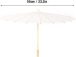 rainproof paper umbrella handmade chinese oiled paper umbrella parasol great for wedding bridesmaids pure white 2