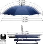 58 inch double canopy oversized golf umbrella